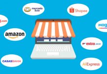 O crescimento dos marketplaces em 2021 Imagem com logos dos marketplaces do comércio eletrônico no Brasil